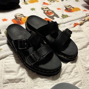 Dr. Martens Black Buckle Sandals
